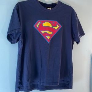 Superman emblem DC men’s medium navy sleep shirt